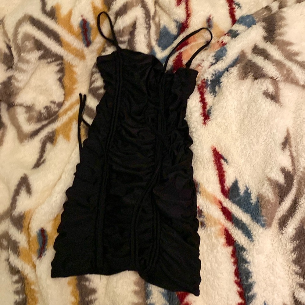 Black Scrunchy Dress